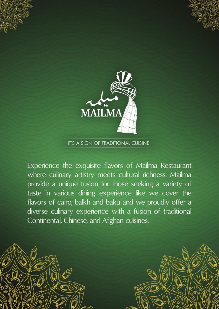 Mailma Restaurant Karachi Menu